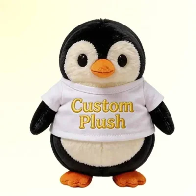 Branded Mascot Plush Toys with Custom Logo Badges