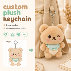 Bespoke Custom Teddy Bear Plush Keychain Manufacturer