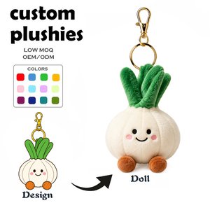 Wholesale Funny Expressions Fruit Plush Keychains