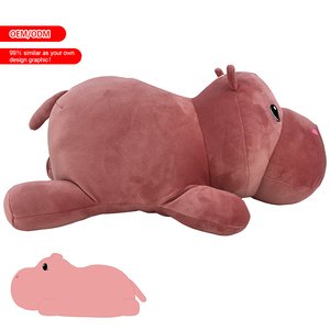 Large Weighted Hippo Stuffed Animal Plush Toy UK